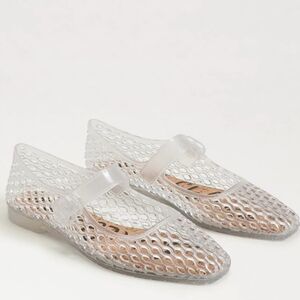 SAM EDELMAN JELLY MARY JANE FLATS CLEAR SZ 8